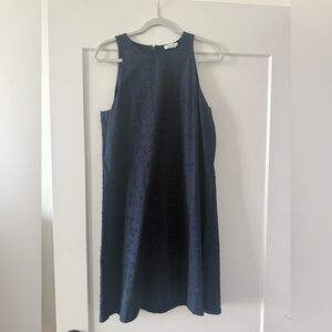 Vince Midnight Blue Textured Midi Dress